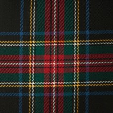 Stewart Black Lightweight Tartan Fabric By The Metre